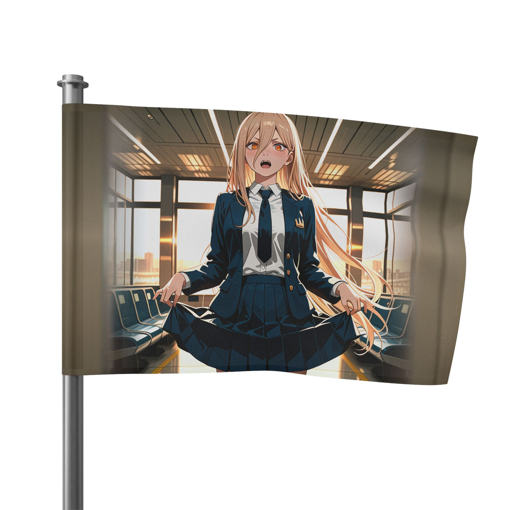 Power Chainsaw Man Flight Attendant Anime Wall Flag | Bunny Girls Pt. 7