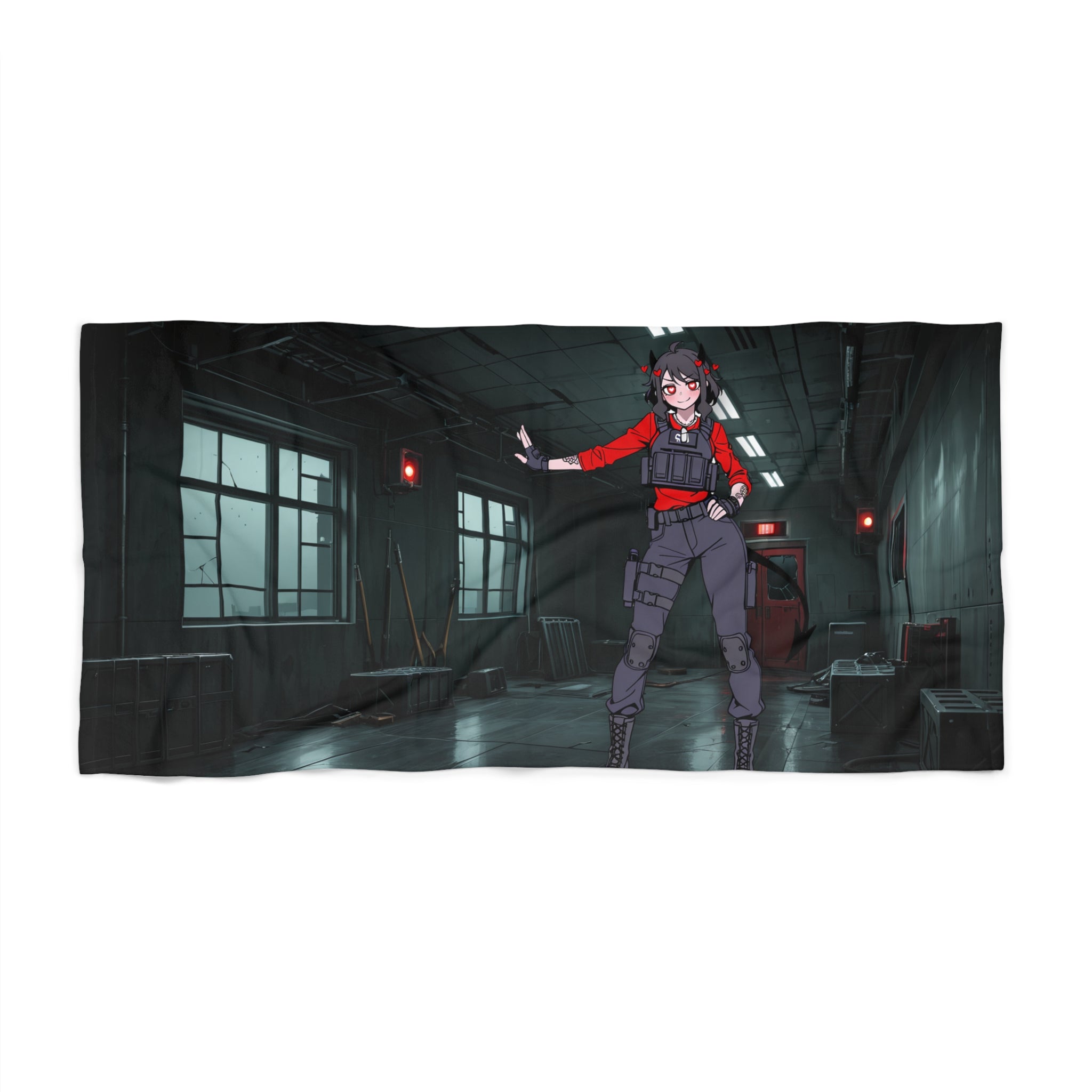 Modeus Helltaker Anime Beach Towel | Tactical Pinup Fan Art
