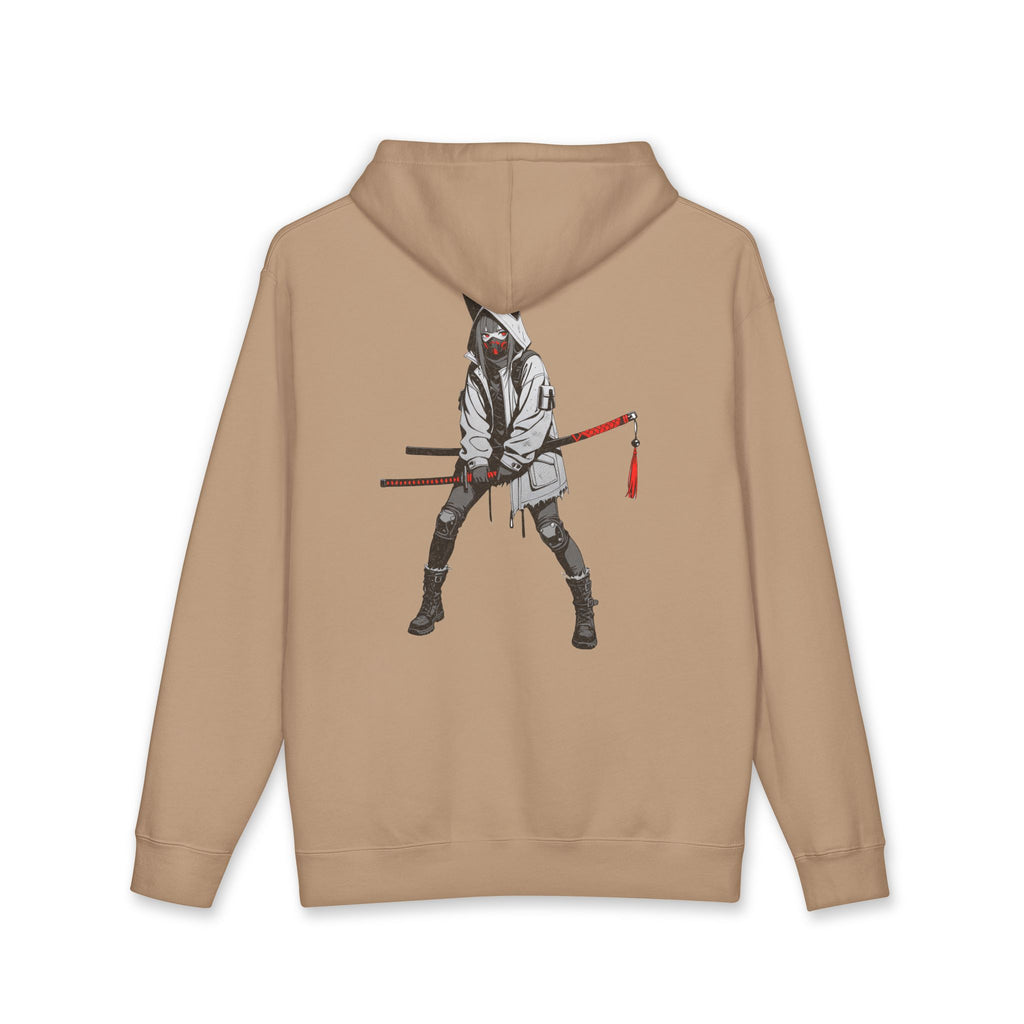 Anime Streetwear Hoodie Kitsune Ronin Back Graphic Pullover