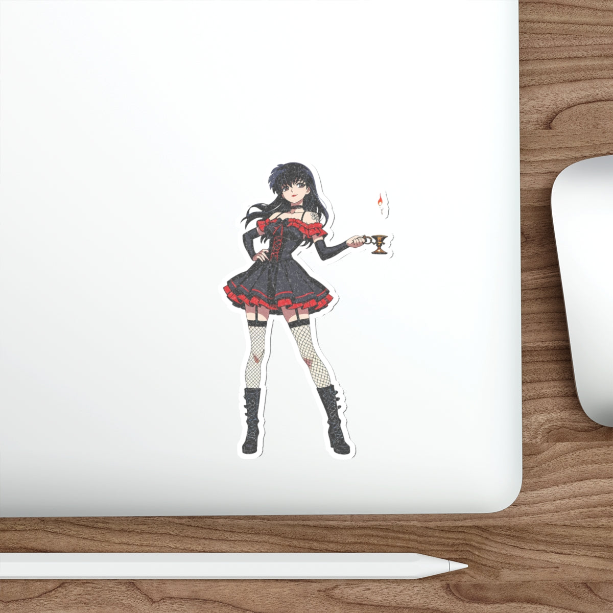 Kagome Inuyasha Gothic Anime Sticker Spicy | Dark Pinup Fan Art Die Cut