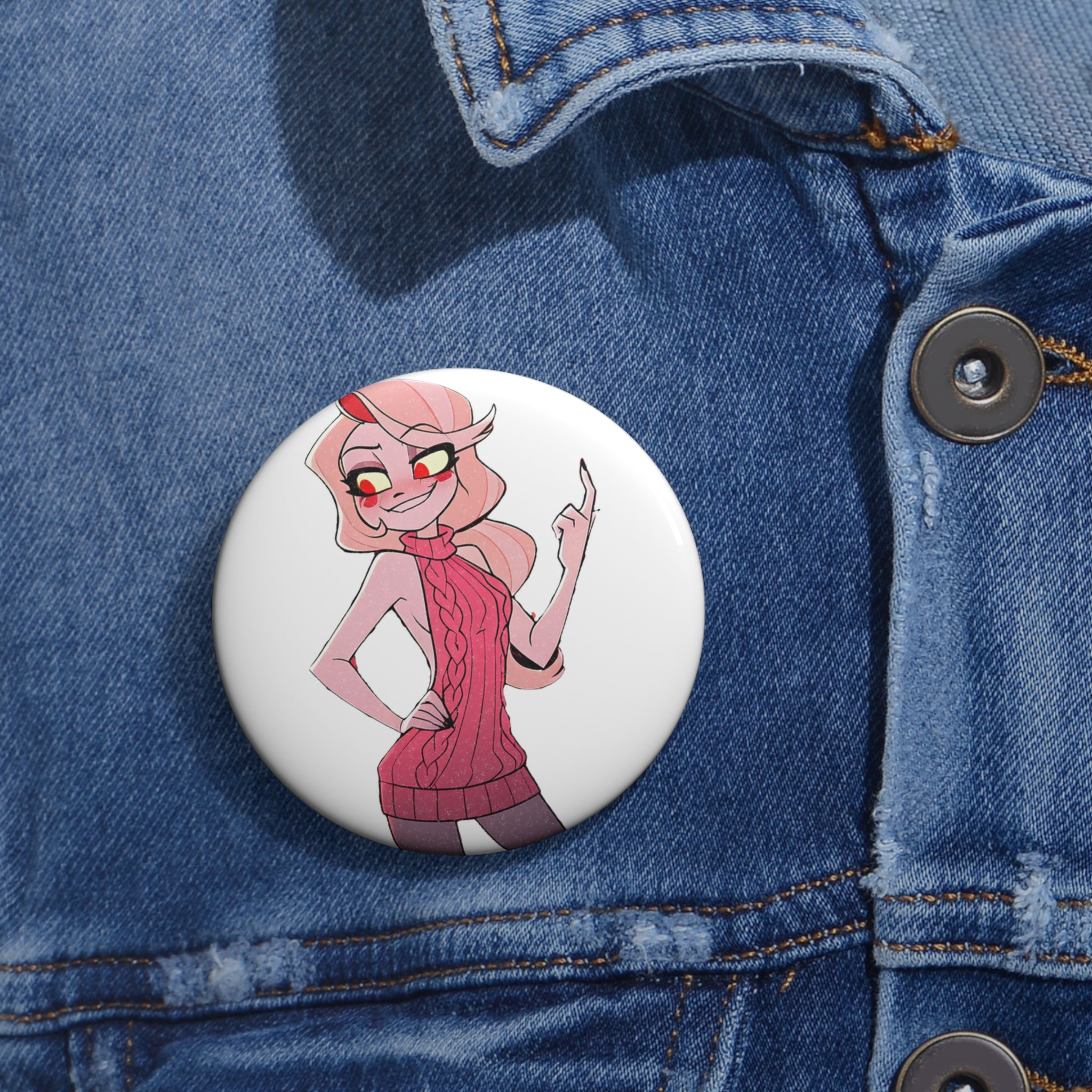 Charlie Morningstar Hazbin Hotel Anime Pin Button Spicy — Virgin Killer Pt. 2