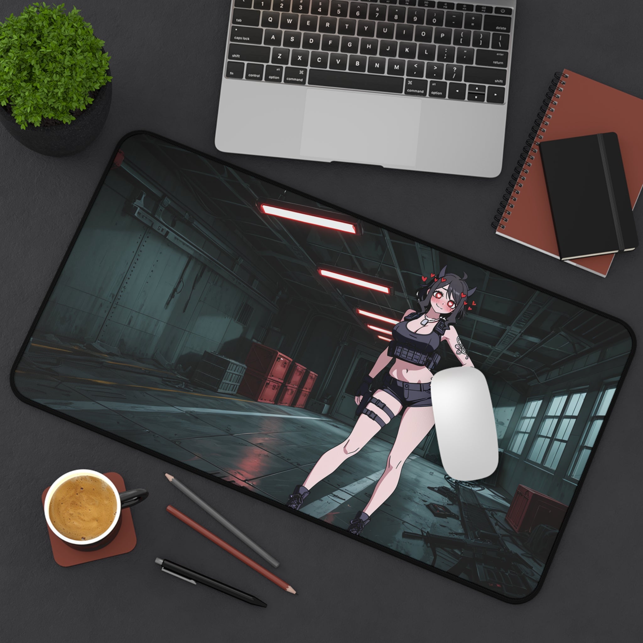 Modeus Helltaker Spicy Desk Mat | Tactical Anime Pinup Fan Art XL Pad