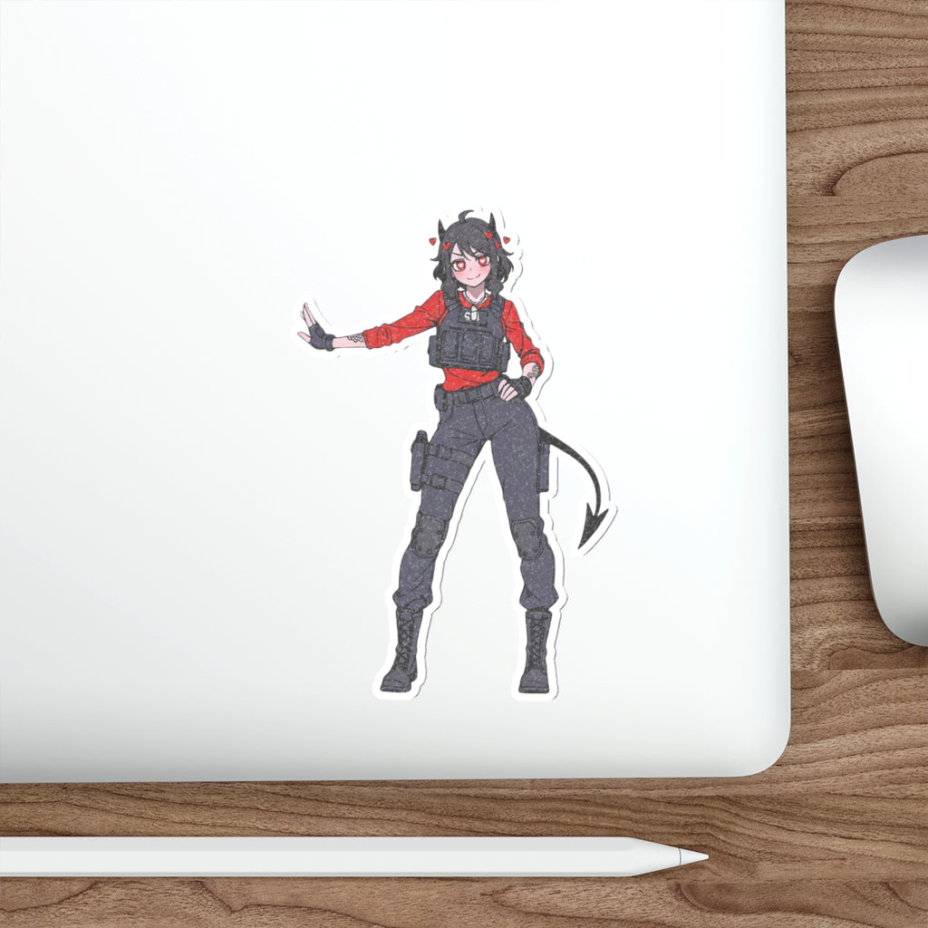 Modeus Helltaker Anime Die-Cut Vinyl Sticker | Tactical Pinup Fan Art