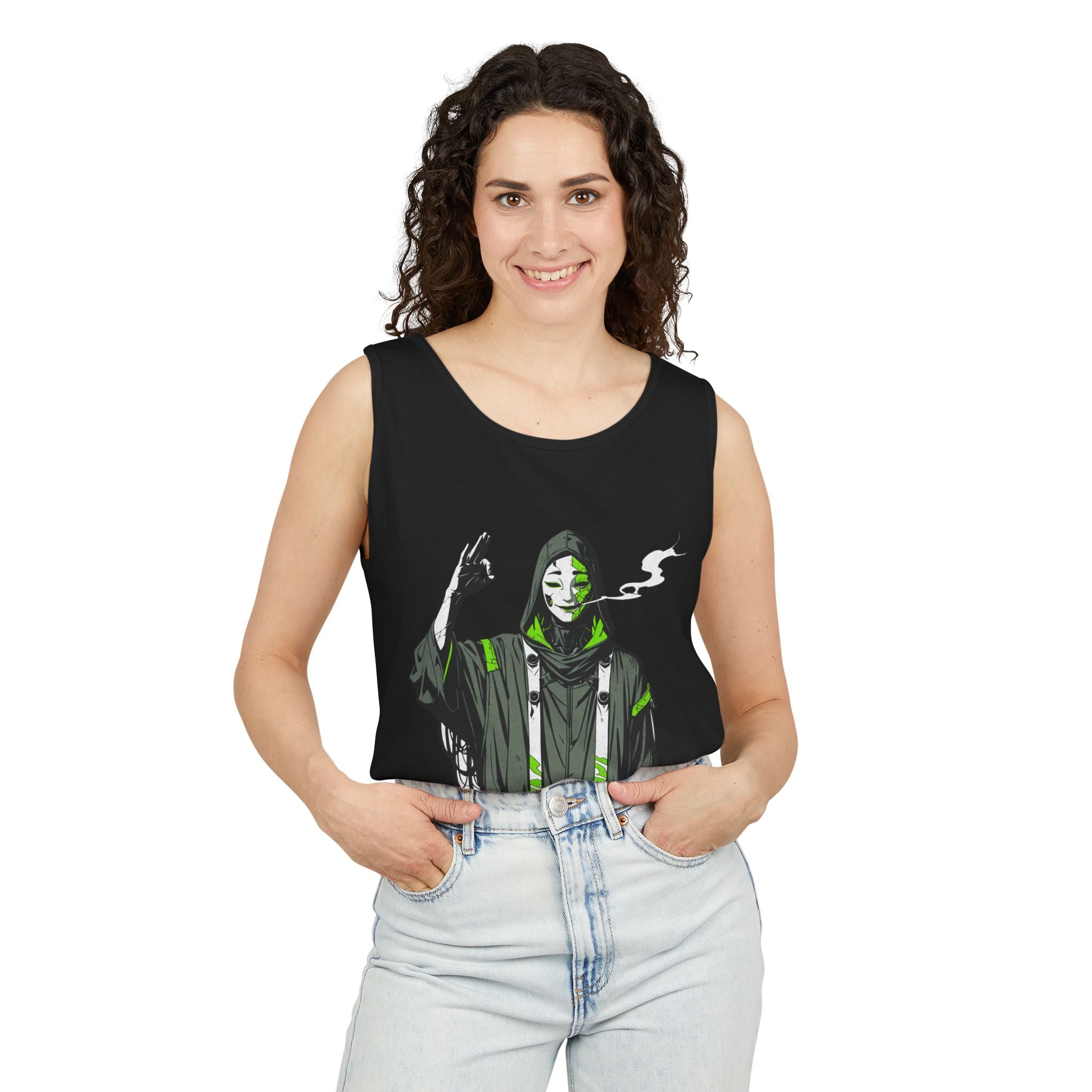 Anime Streetwear Tank Top | Serpent Shaman Spirit Caller Graphic