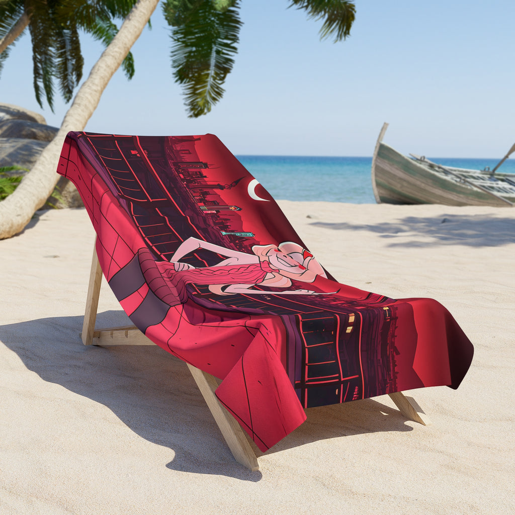 Charlie Morningstar Hazbin Hotel Beach Towel Spicy Pinup — Virgin Killer Pt. 2 (