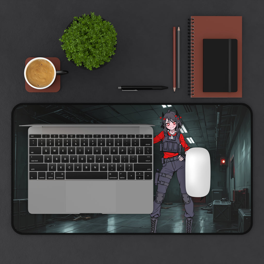 Modeus Helltaker Desk Mat | Tactical Anime Pinup Fan Art XL Mouse Pad