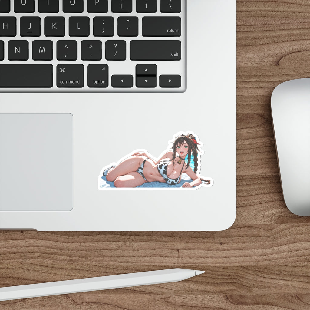 Aerith Final Fantasy Anime Pinup Die-Cut Vinyl Sticker — Cow Girls Pt. 1
