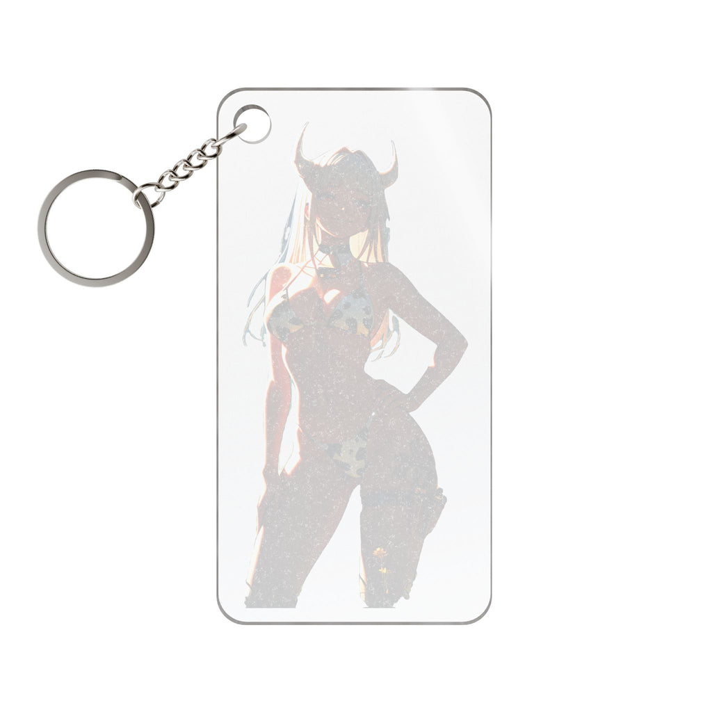 Blanc NIKKE Cow-Print Spicy Anime Keychain Charm Pinup Bag — Cow Girls Pt. 2