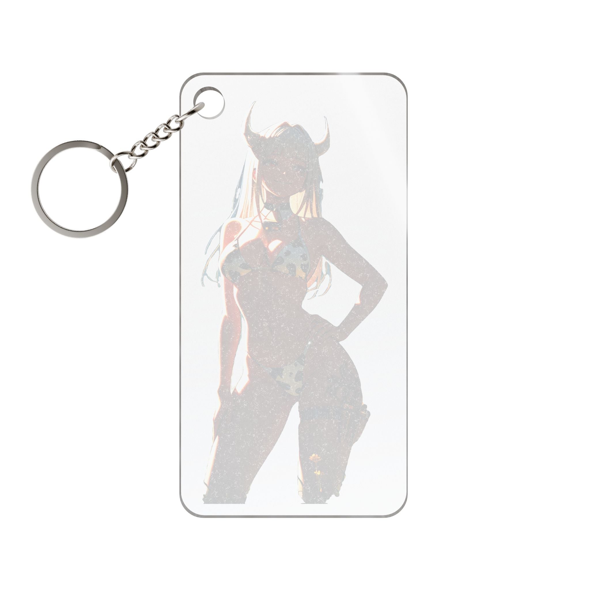 Blanc NIKKE Cow-Print Spicy Anime Keychain Charm Pinup Bag — Cow Girls Pt. 2